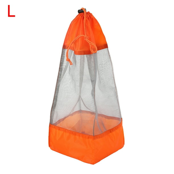 Tavel Camping Hiking Beach Mesh Stuff Sack Drawstring Bag Backpack Small